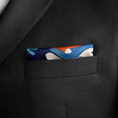 SPANISH FLORAL SILK POCKET SQUARE