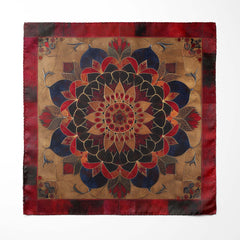 DONNA POBUK SILK ASCOT WITH LAPEL PIN AND POCKET SQUARE