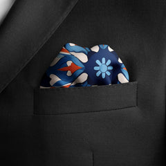 SPANISH FLORAL SILK POCKET SQUARE