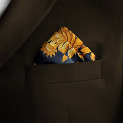 ORNATE DAMASK SILK POCKET SQUARE