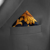 ORNATE DAMASK SILK POCKET SQUARE