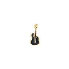 BLACK & GOLD GUITAR BROOCH