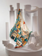 Old Lahore Basant Kite Festival Scarf – Colorful Cityscape Illustration Scarf