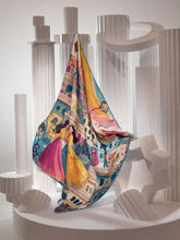 Lahore Basant Illustrated Scarf – Old City Festival Art Print Scarf