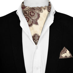BAHAR SILK ASCOT AND POCKET SQUARE SET – PREMIUM COLLECTION