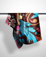 COLORFUL ABSTRACT SILK WOMEN SCARF – PREMIUM COLLECTION