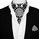 BEED DESIGN SILK ASCOT AND POCKET SQUARE SET – PREMIUM COLLECTION