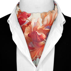 BLOSSOM SILK ASCOT AND POCKET SQUARE SET – PREMIUM COLLECTION