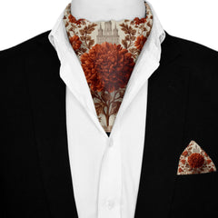 AMARANTH SILK ASCOT AND POCKET SQUARE SET – PREMIUM COLLECTION