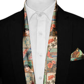 BIRD COLLAGE MEN SCARF AND POCKET SQUARE SET – PREMIUM COLLECTION