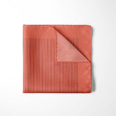 ORANGE STRIPE SILK POCKET SQUARE