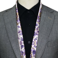 LISIANTHUS FLOWERS MEN SCARF - PREMIUM COLLECTION