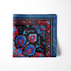 FOLKART QUILT SILK POCKET SQUARE