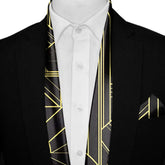 CHIC GOLDEN MEN SCARF AND POCKET SQUARE SET – PREMIUM COLLECTION
