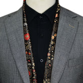 ORGANIC DARK FLORAL MEN SCARF - PREMIUM COLLECTION