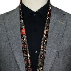 ORGANIC DARK FLORAL MEN SCARF - PREMIUM COLLECTION