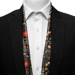 ORGANIC DARK FLORAL MEN SCARF - PREMIUM COLLECTION
