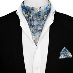 AQUILA SILK ASCOT AND POCKET SQUARE SET – PREMIUM COLLECTION