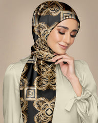 ELEGANT LINE SILK WOMEN HIJAB – PREMIUM COLLECTION