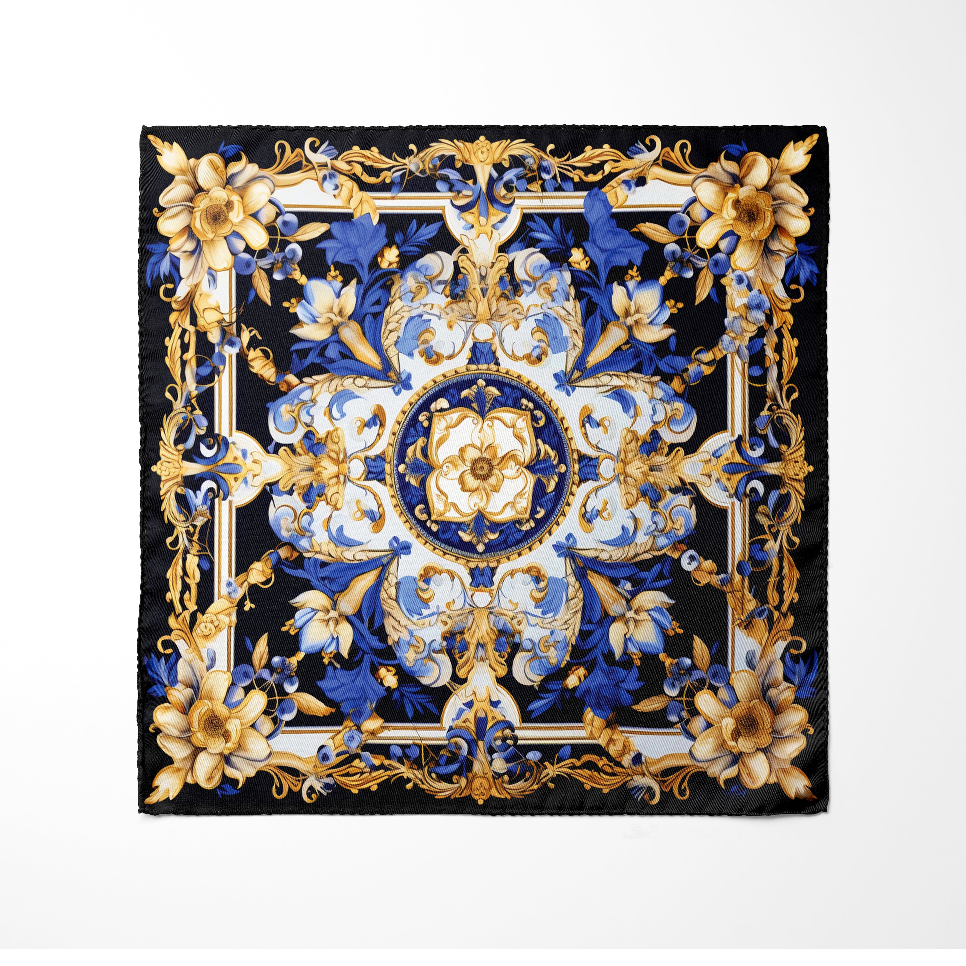 Silk Pocket Square | Men's Pocket Squares | Black Wolf