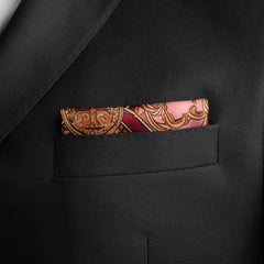 GEOMATRIC PATTERN SILK POCKET SQUARE