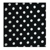 BLACK MEDIUM POLKA DOTS SILK ASCOT & POCKET SQUARE SET – PREMIUM COLLECTION