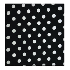 BLACK MEDIUM POLKA DOTS SILK POCKET SQUARE