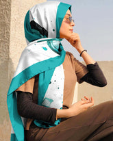 BLUE BUTTERFLY SILK WOMEN HIJAB – PREMIUM COLLECTION