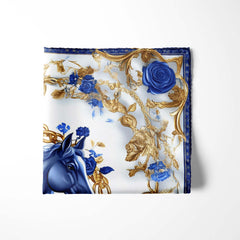 ELEGANT LAUREL SILK POCKET SQUARE