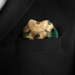 VINTAGE GREEK SILK POCKET SQUARE