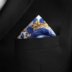 ELEGANT LAUREL SILK POCKET SQUARE