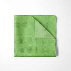 FERN GREEN DOT SILK POCKET SQUARE