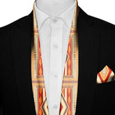 COLORFUL IKAT ETHNIC MEN SCARF AND POCKET SQUARE SET – PREMIUM COLLECTION