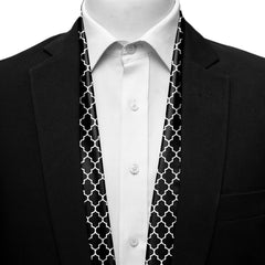 SILVER GEOMETRIC MEN SCARF - PREMIUM COLLECTION