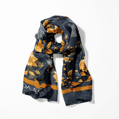 GOLD HUMMINGBIRDS MEN SCARF AND POCKET SQUARE SET – PREMIUM COLLECTION