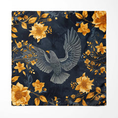 GOLD HUMMINGBIRDS MEN SCARF AND POCKET SQUARE SET – PREMIUM COLLECTION