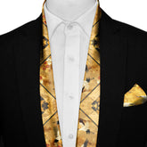 CRANE BIRDS MEN SCARF AND POCKET SQUARE SET – PREMIUM COLLECTION