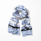 SNOWFLAKE TREE SILK SCARF WITH LAPEL PIN AND POCKET SQUARE