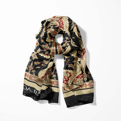 IKAT ETHNIC SILK SCARF WITH LAPEL PIN AND POCKET SQUARE