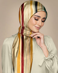 GEOMETRIC ABSTRACTION SILK WOMEN HIJAB – PREMIUM COLLECTION