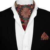 DONNA POBUK SILK ASCOT AND POCKET SQUARE SET – PREMIUM COLLECTION