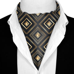 GATSBY SILK ASCOT AND POCKET SQUARE SET – PREMIUM COLLECTION