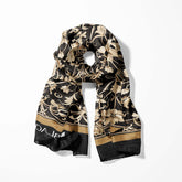 MANDALA ART SILK SCARF WITH LAPEL PIN AND POCKET SQUARE