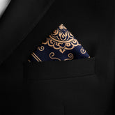 LUXURY ROYAL PATTERN SILK POCKET SQUARE
