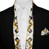ETHNIC ABSTRACT MEN SCARF AND POCKET SQUARE SET – PREMIUM COLLECTION