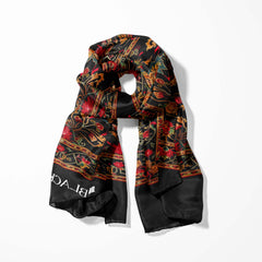 SAFAVIEH HERITAGE SILK SCARF WITH LAPEL PIN AND POCKET SQUARE