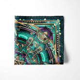 NEON MANDALA SILK POCKET SQUARE