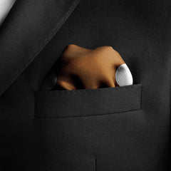 BROWN POLKA DOTS SILK POCKET SQUARE