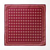 RED REVISABLE SILK POCKET SQUARE