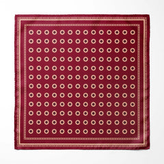 RED REVISABLE SILK POCKET SQUARE